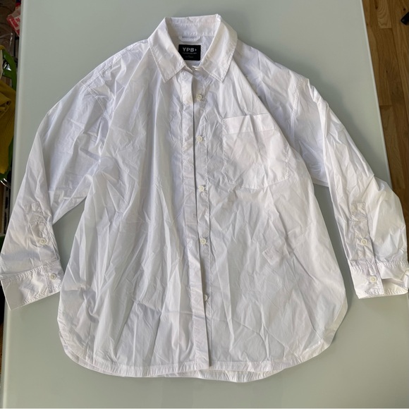 NWT YPB White Nylon Windbreaker Shirt Size L - Picture 3 of 11